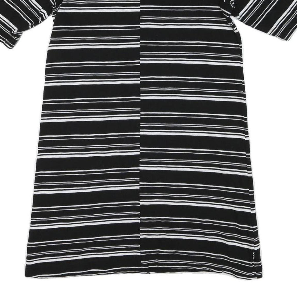 VANS Womens Black & White Striped Day Dress Cotton Blend M Casual Half Sleeve