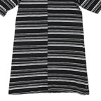 VANS Womens Black & White Striped Day Dress Cotton Blend M Casual Half Sleeve