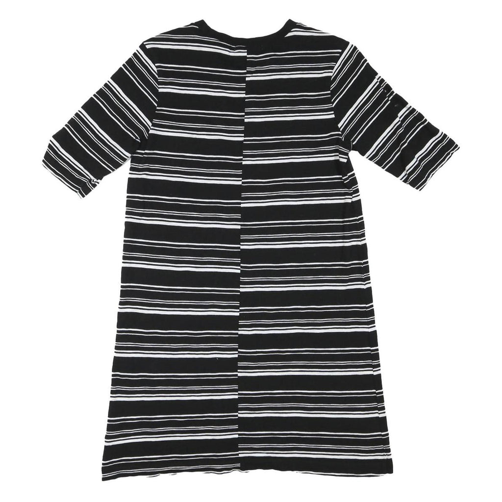 VANS Womens Black & White Striped Day Dress Cotton Blend M Casual Half Sleeve