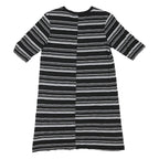 VANS Womens Black & White Striped Day Dress Cotton Blend M Casual Half Sleeve