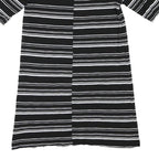 VANS Womens Black & White Striped Day Dress Cotton Blend M Casual Half Sleeve