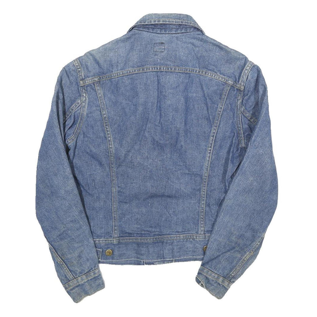 LEE Womens Blue Denim Jacket S Cotton Button Closure Classic Fit Casual Style