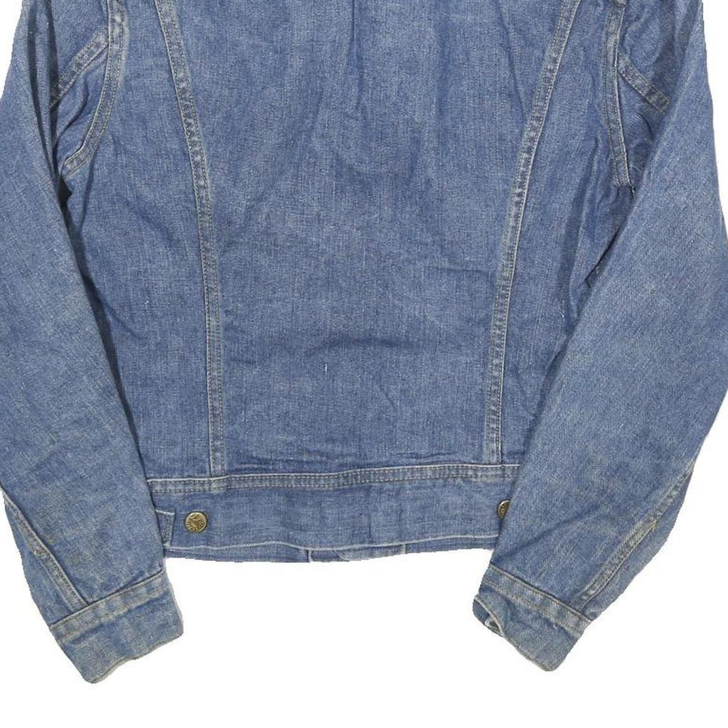 LEE Womens Blue Denim Jacket S Cotton Button Closure Classic Fit Casual Style