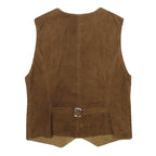 COUNTRY LINE Womens Brown Suede Button Jacket UK 8 Retro Classic Style