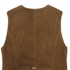 COUNTRY LINE Womens Brown Suede Button Jacket UK 8 Retro Classic Style