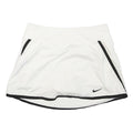 NIKE Womens White & Black Skater Short Polyester Blend S Sports Skirt with Logo