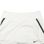 NIKE Womens White & Black Skater Short Polyester Blend S Sports Skirt with Logo