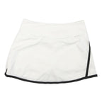 NIKE Womens White & Black Skater Short Polyester Blend S Sports Skirt with Logo
