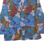 Womens Blue & Green Floral Cotton Blend Jacket XXS Woven Relaxed Fit