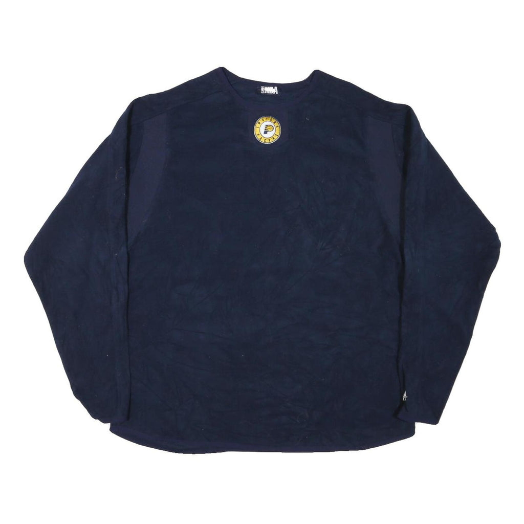NBA Mens Navy Blue Sweatshirt L Crew Neck Polyester Blend Pullover Basketball