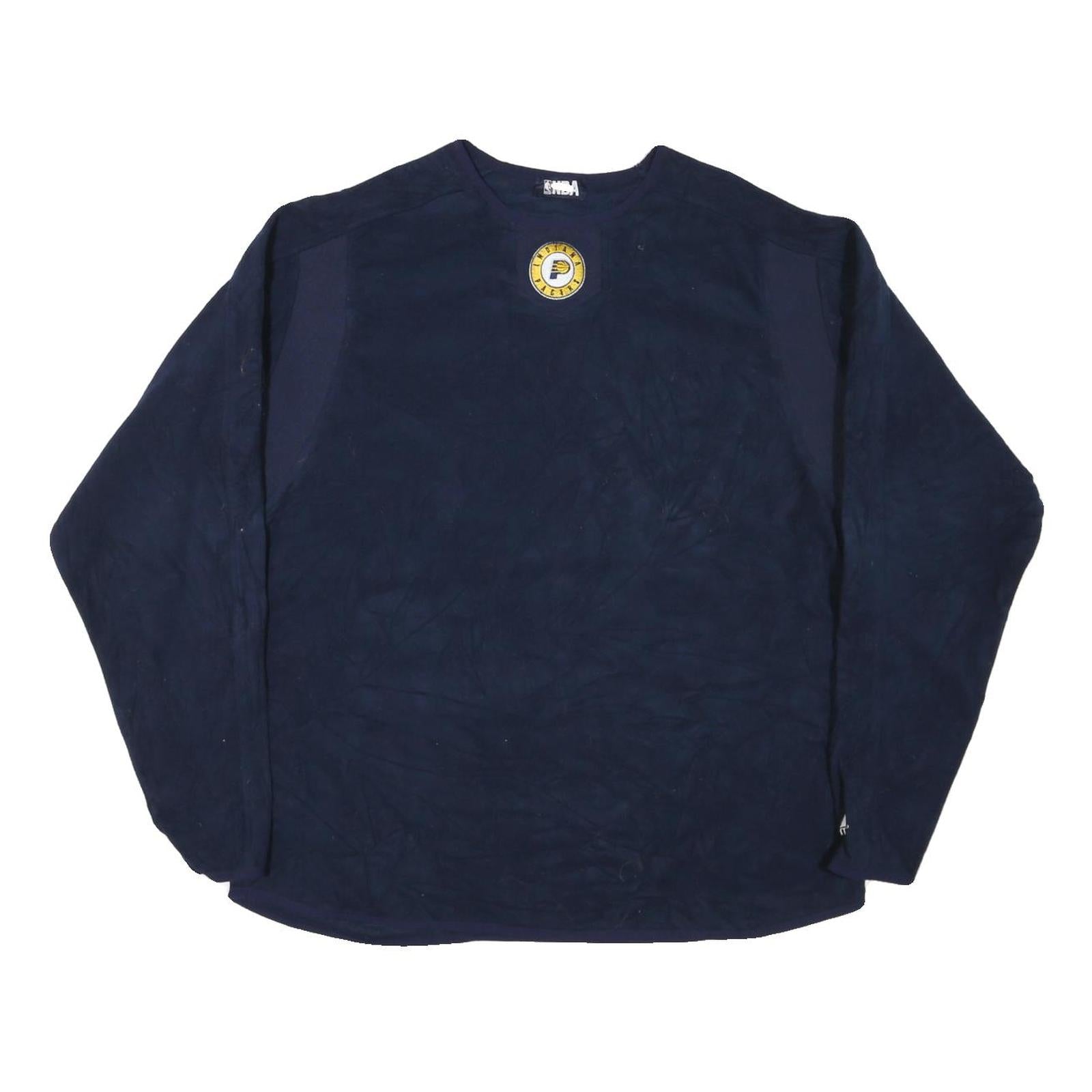 NBA Mens Navy Blue Sweatshirt L Crew Neck Polyester Blend Pullover Basketball