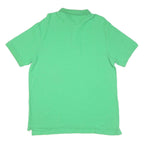 CHAPS Mens Green XL Short Sleeve Plain Polo Shirt Cotton Blend Classic Style