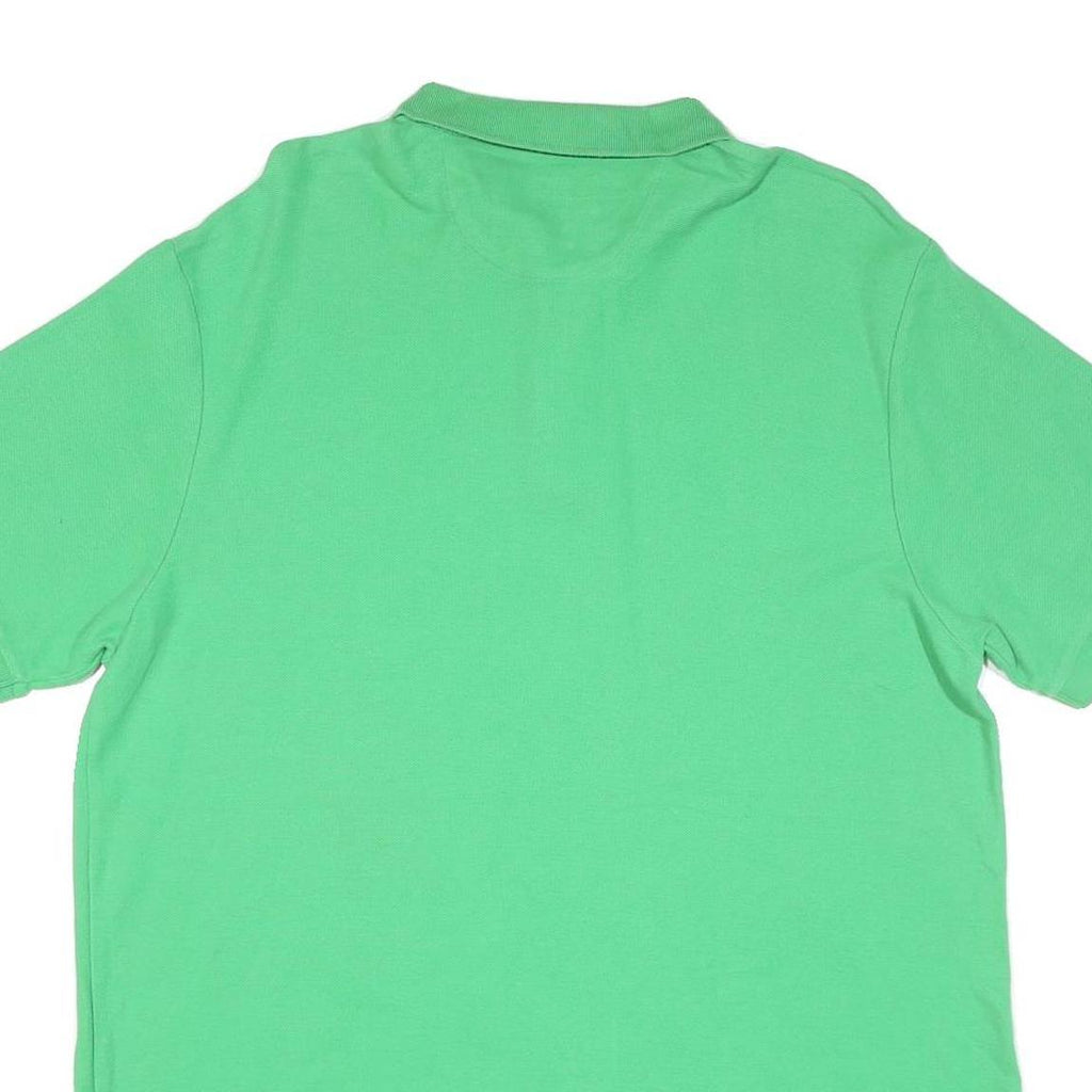 CHAPS Mens Green XL Short Sleeve Plain Polo Shirt Cotton Blend Classic Style