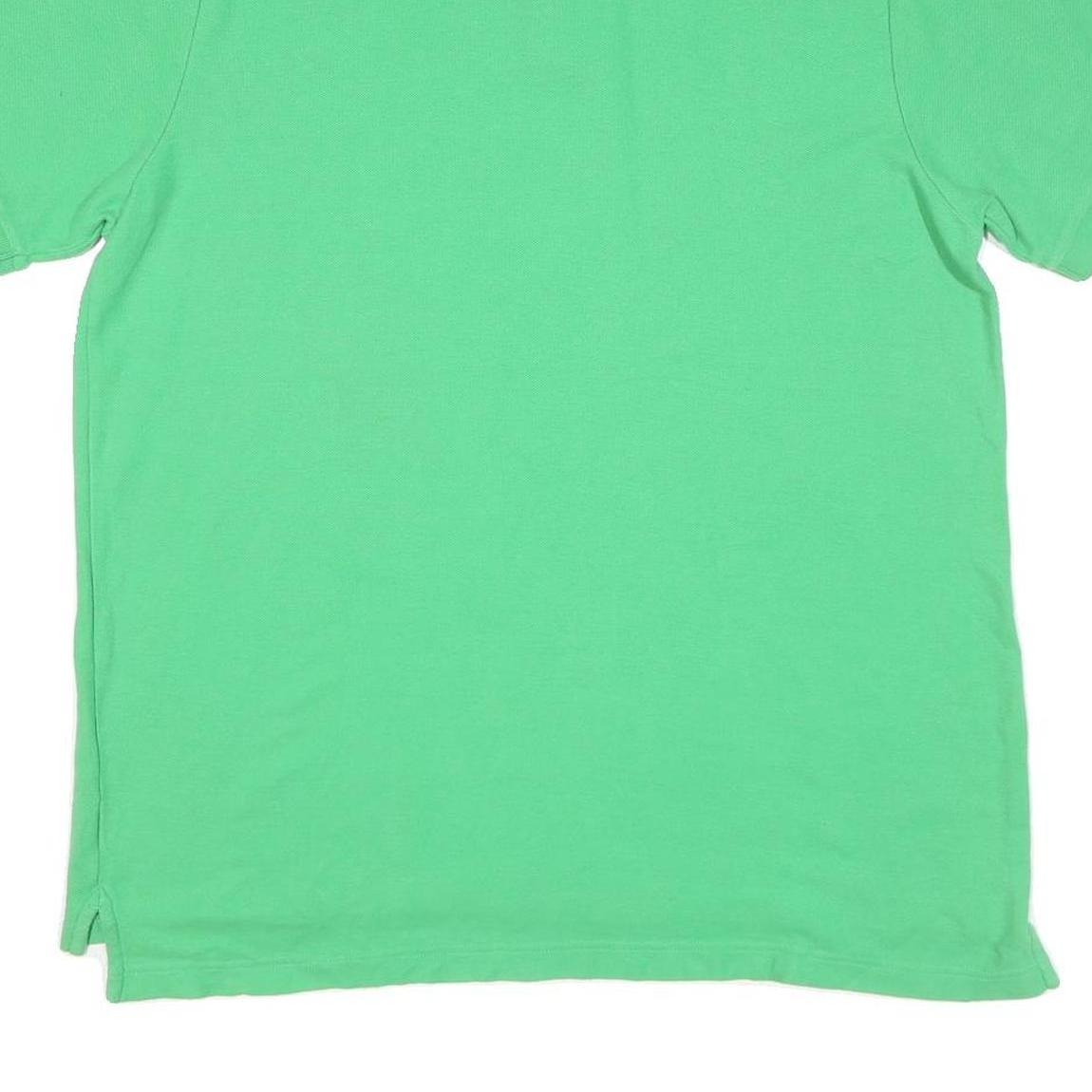 CHAPS Mens Green XL Short Sleeve Plain Polo Shirt Cotton Blend Classic Style