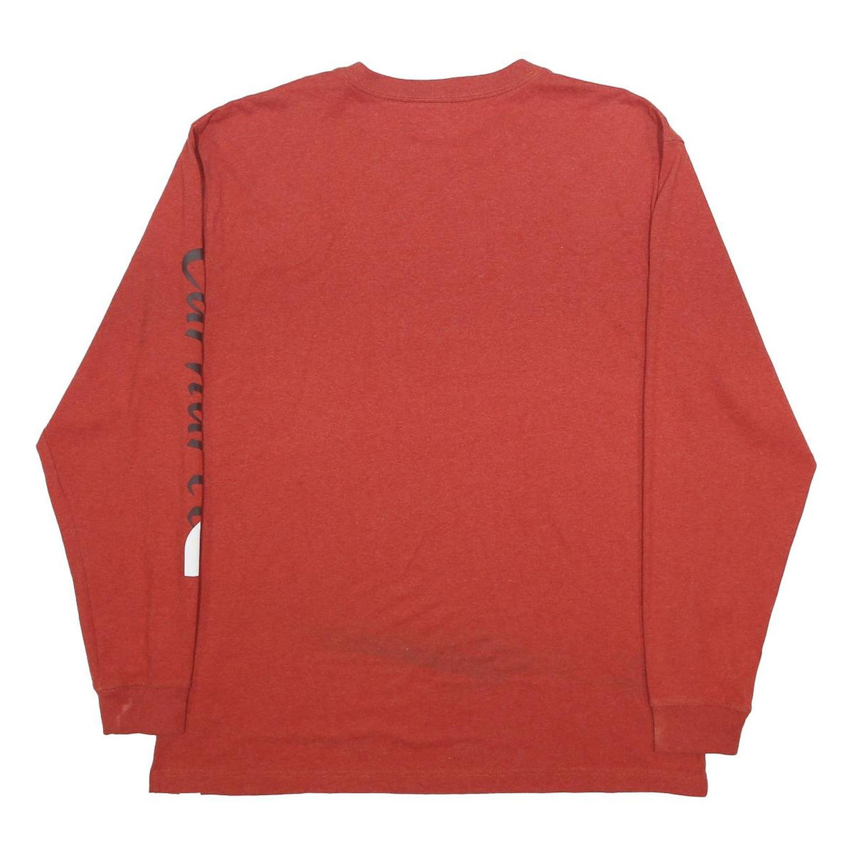 CARHARTT Mens Red Long Sleeve Crew Neck Graphic T-Shirt L Sleeve Print