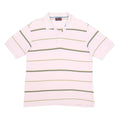 KAPPA Mens Pink & Green Striped Short Sleeve Polo Shirt M Casual Classic Cotton