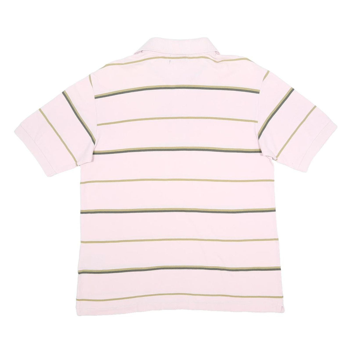 KAPPA Mens Pink & Green Striped Short Sleeve Polo Shirt M Casual Classic Cotton