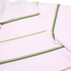 KAPPA Mens Pink & Green Striped Short Sleeve Polo Shirt M Casual Classic Cotton