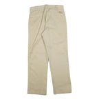 DICKIES Mens Regular Fit Beige Workwear Cotton Blend Trousers W30 L30 Zip