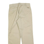 DICKIES Mens Regular Fit Beige Workwear Cotton Blend Trousers W30 L30 Zip