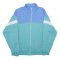 CAMPOGNOLO Mens Blue & Aqua Zip Jacket L Acrylic Blend Colourblock Sport Casual