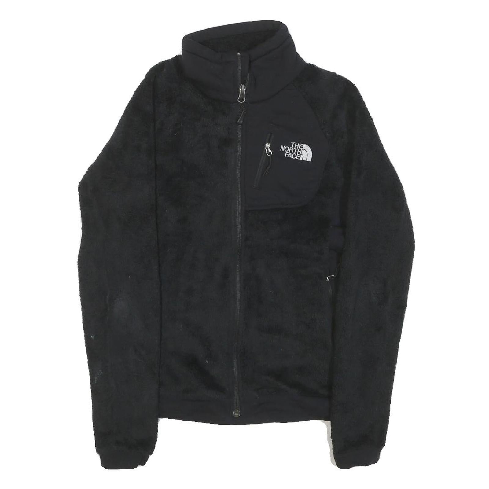 THE NORTH FACE Womens Black Jacket XS Polyester Blend Zip Fleece Casual Outdoor