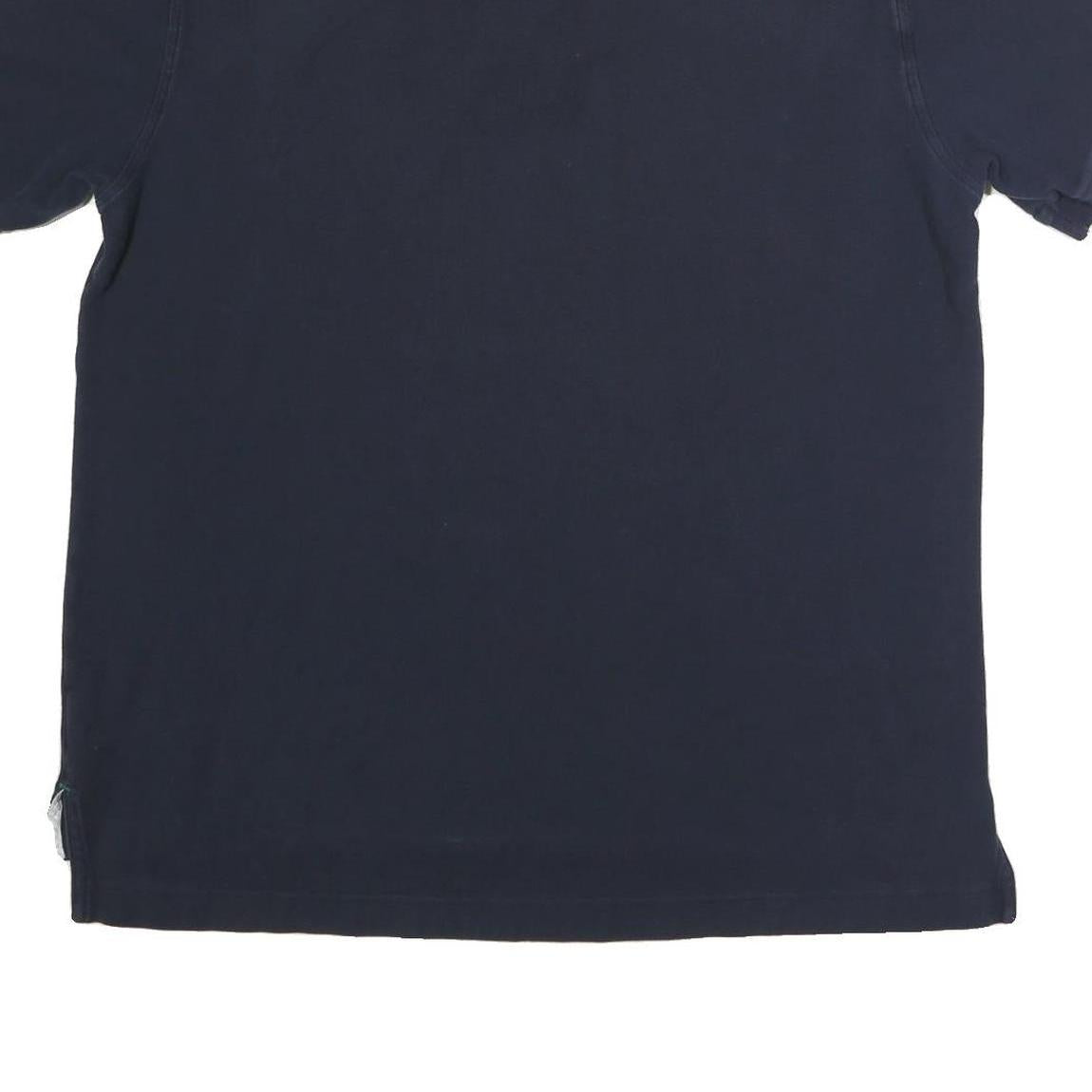 TOMMY HILFIGER Mens Navy Blue Short Sleeve Plain Cotton Polo Shirt XL