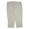 CARHARTT Mens Regular Beige Cotton Blend Zip Trousers W48 L30 Workwear Heavy