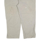CARHARTT Mens Regular Beige Cotton Blend Zip Trousers W48 L30 Workwear Heavy