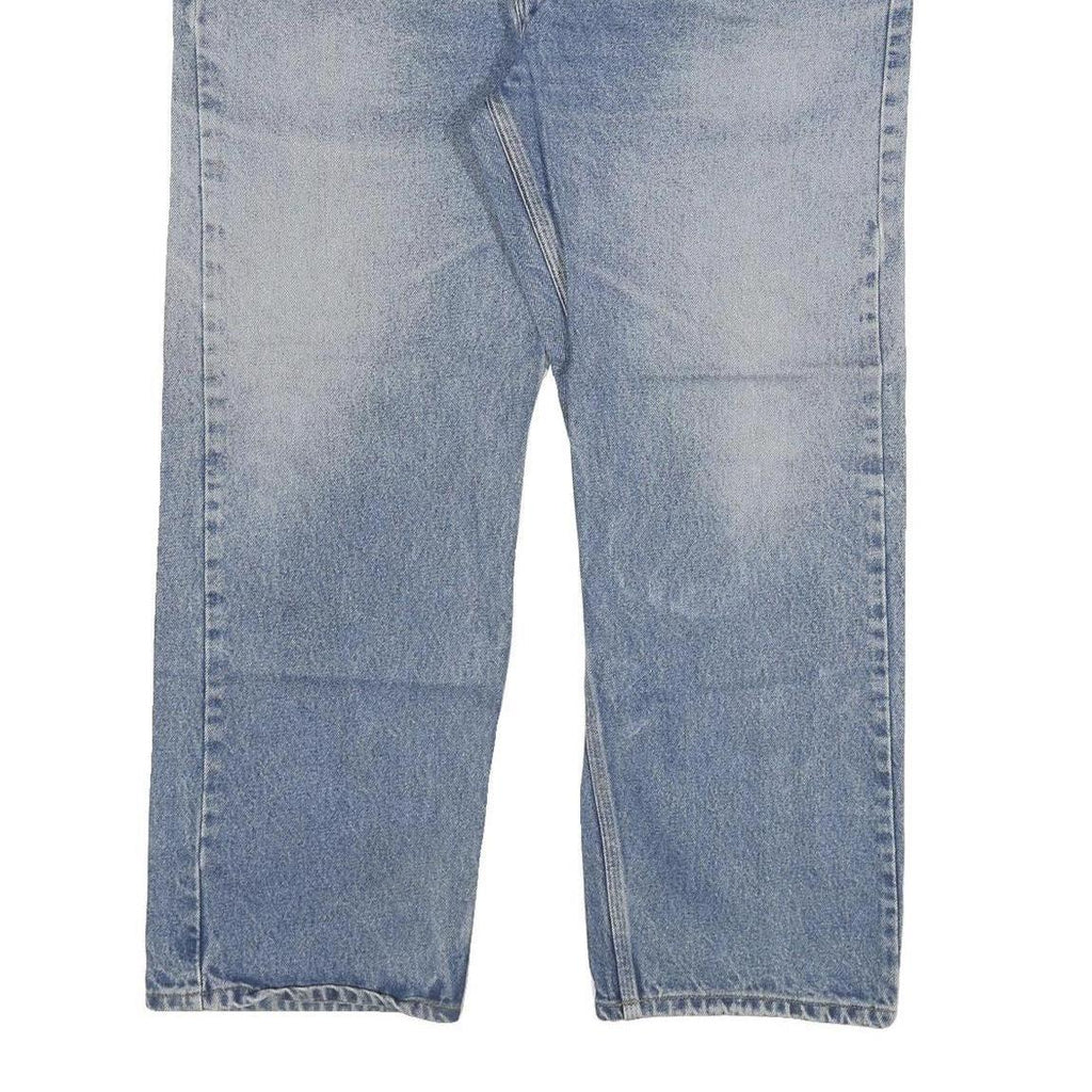 CARHARTT Mens Relaxed Blue Denim Light W40 L30 Cotton Blend Zip Jeans