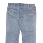 CARHARTT Mens Relaxed Blue Denim Light W40 L30 Cotton Blend Zip Jeans