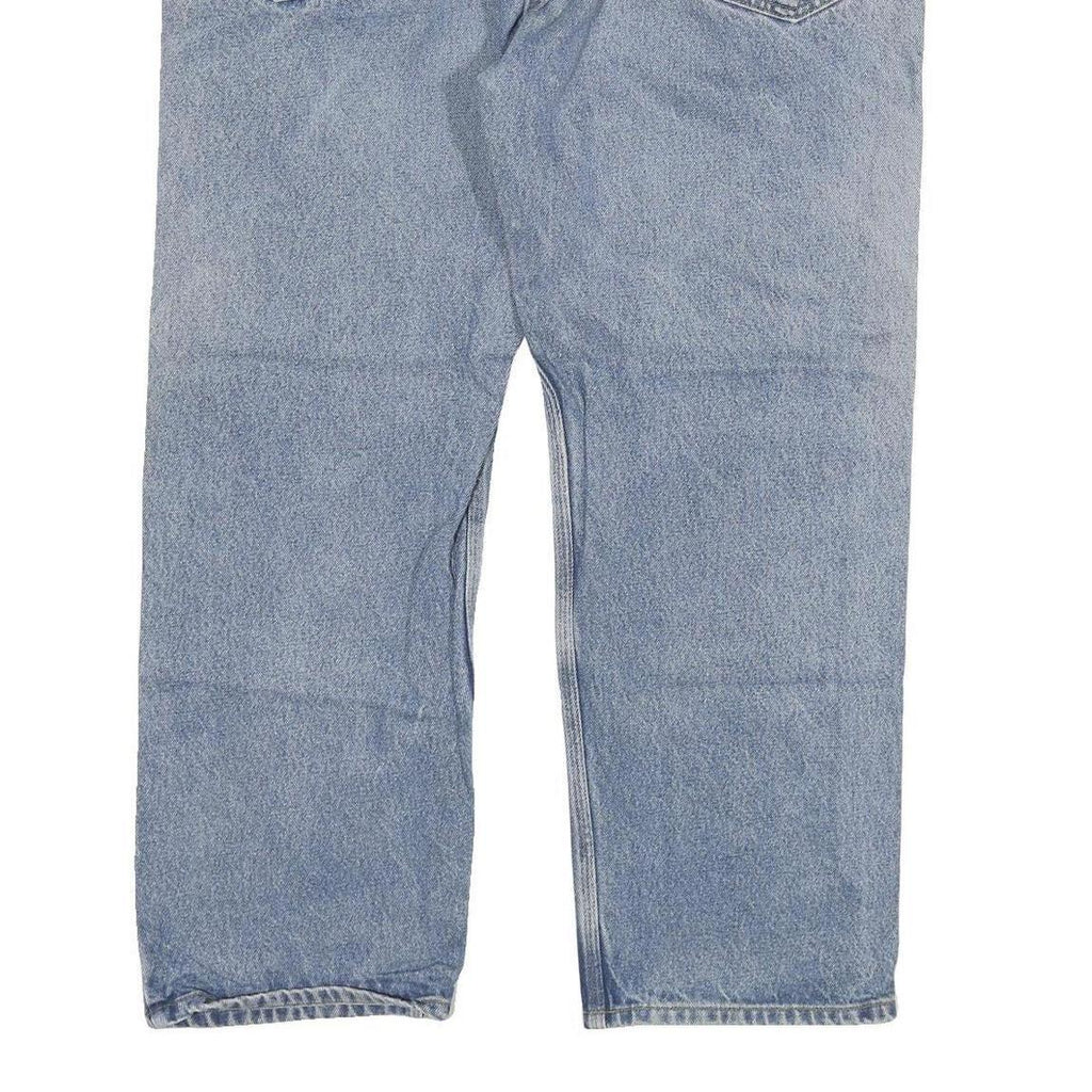 CARHARTT Mens Relaxed Blue Denim Light W40 L30 Cotton Blend Zip Jeans