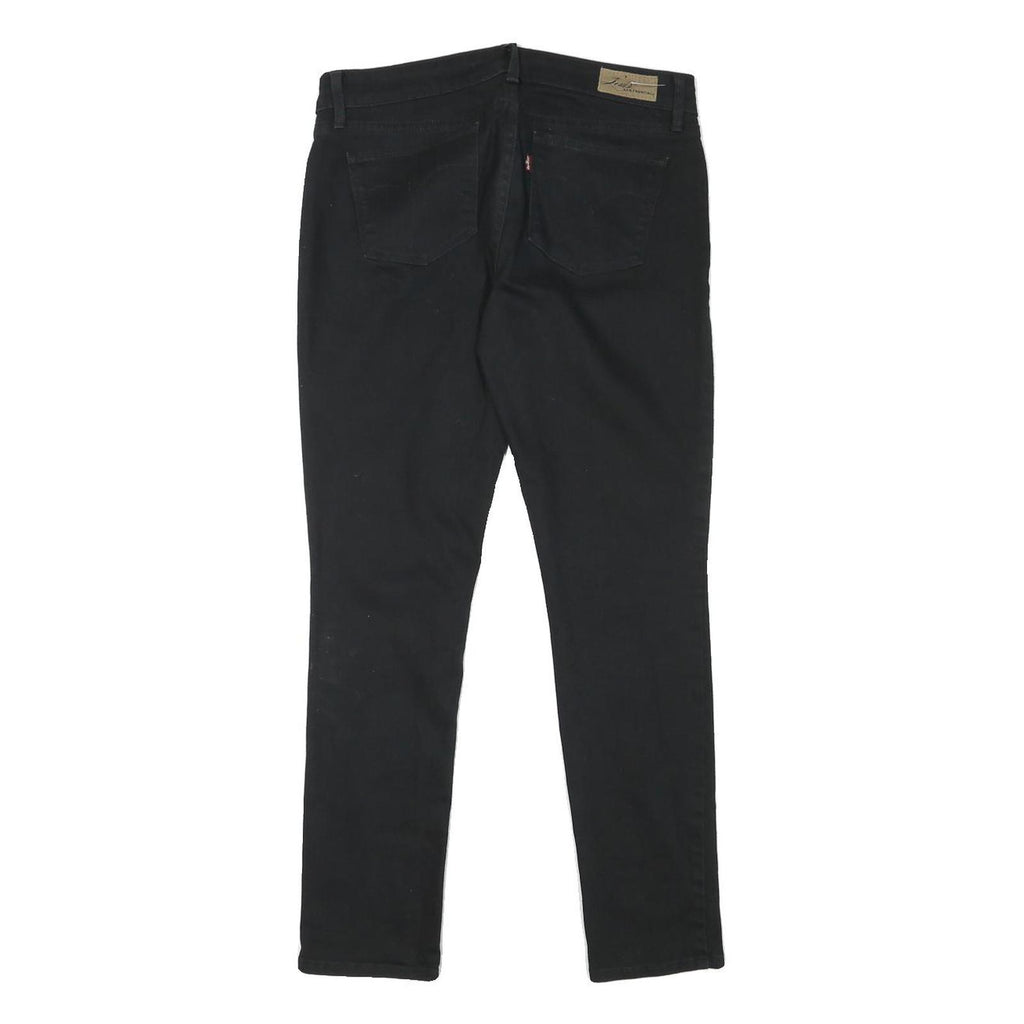 LEVI'S Womens Black Slim Skinny Denim Medium W29 L28 Cotton Blend Zip Jeans