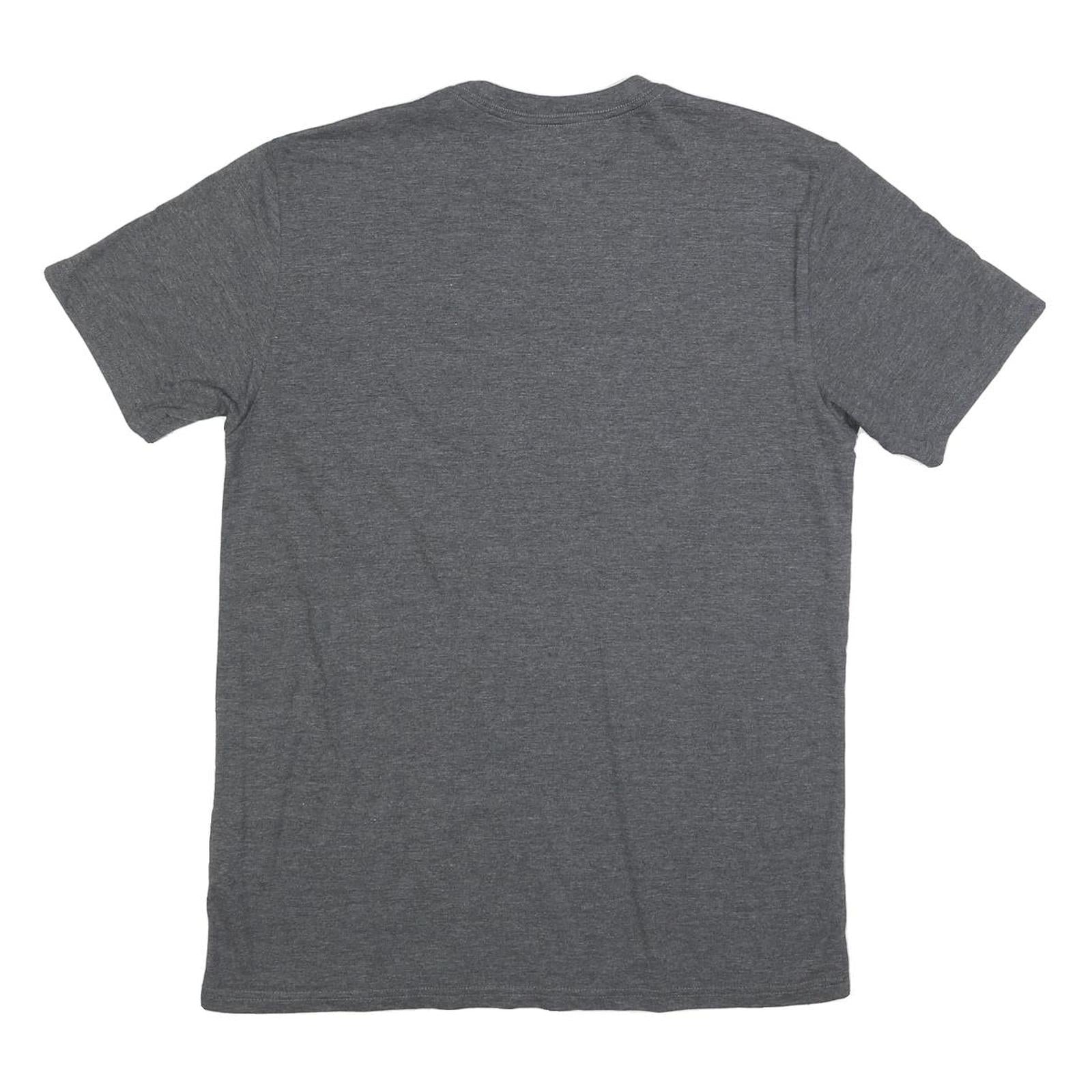 ADIDAS Mens Grey Graphic T-Shirt L Short Sleeve Crew Neck Cotton Blend