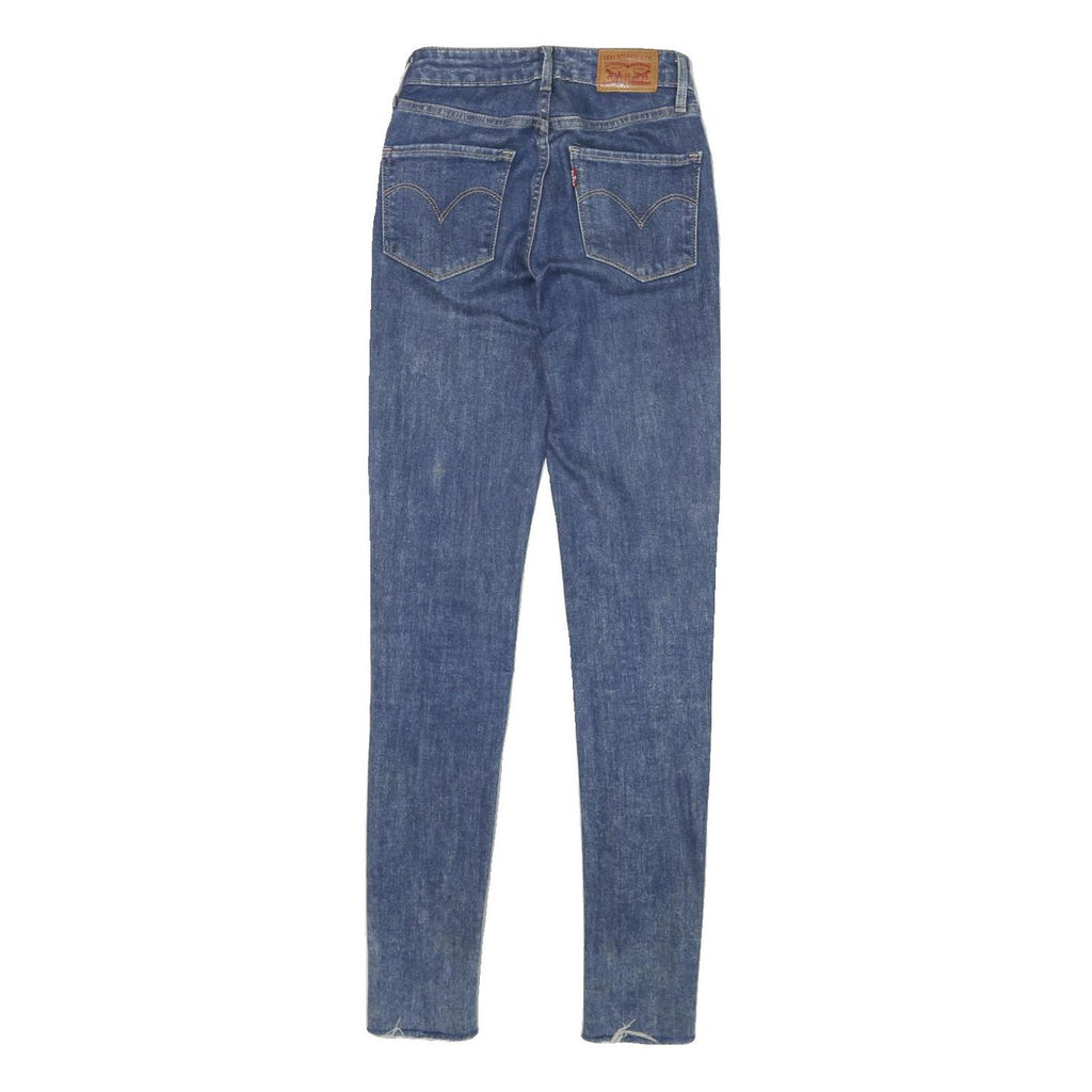 LEVI'S 721 Womens Jeans Blue Slim Skinny Denim Medium W22 L30 Stretch Zip