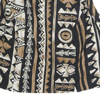 CANDA Womens Black & Brown Printed Sleeveless Round Neck Top L Stylish