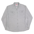 WRANGLER Mens Grey Shirt XL Cotton Blend Classic Button Down Two Pockets