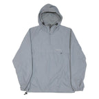 CARHARTT Mens Grey Hooded Jacket XS Nylon Plain Zip Outdoor Workwear Lightweight
