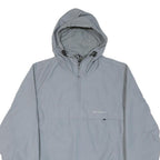 CARHARTT Mens Grey Hooded Jacket XS Nylon Plain Zip Outdoor Workwear Lightweight