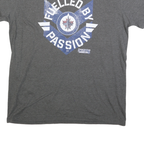 FANATICS Mens Grey NHL Logo Graphic T-Shirt XL Short Sleeve Crew Neck