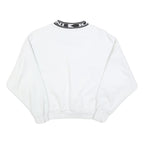 KARL KANI Womens White Black Logo Crew Neck XS Sweatshirt Cotton Blend Pullover