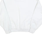 KARL KANI Womens White Black Logo Crew Neck XS Sweatshirt Cotton Blend Pullover