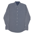 TOMMY HILFIGER Mens Blue & White Striped Shirt XL Button-Down Slim Fit Cotton