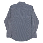 TOMMY HILFIGER Mens Blue & White Striped Shirt XL Button-Down Slim Fit Cotton