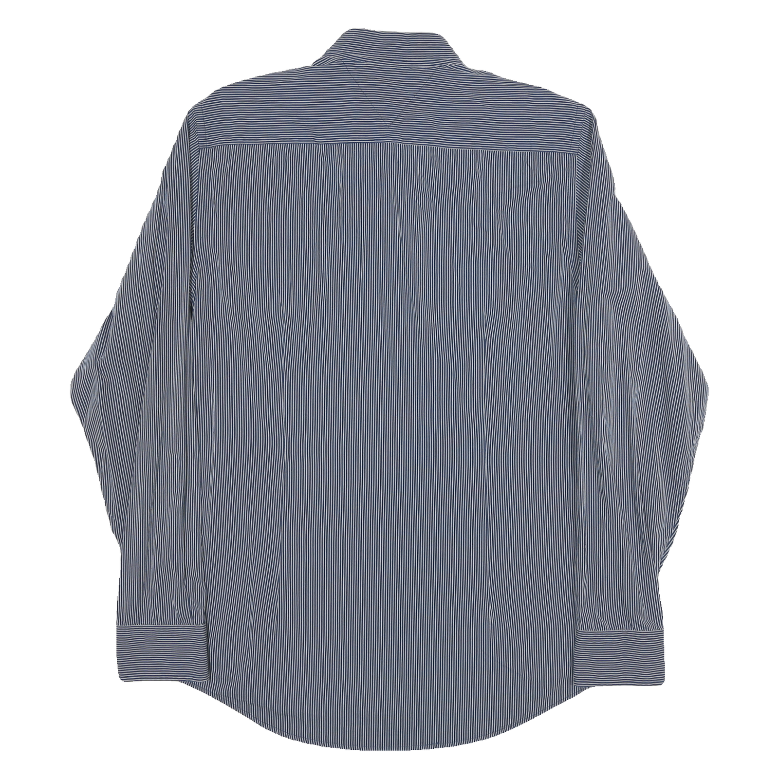 TOMMY HILFIGER Mens Blue & White Striped Shirt XL Button-Down Slim Fit Cotton