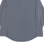 TOMMY HILFIGER Mens Blue & White Striped Shirt XL Button-Down Slim Fit Cotton