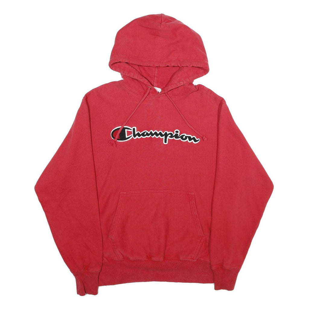 CHAMPION REVERSE WEAVE Mens Red Hoodie M Classic Pullover Cotton Blend