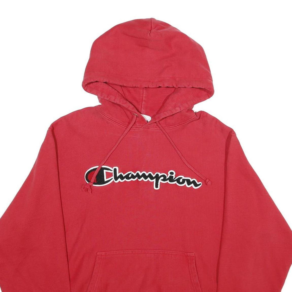 CHAMPION REVERSE WEAVE Mens Red Hoodie M Classic Pullover Cotton Blend