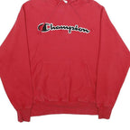 CHAMPION REVERSE WEAVE Mens Red Hoodie M Classic Pullover Cotton Blend