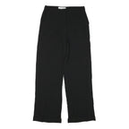 MAX MARA Womens Cotton Blend Black Relaxed Wide-Leg Trousers W26 L28 Elegant